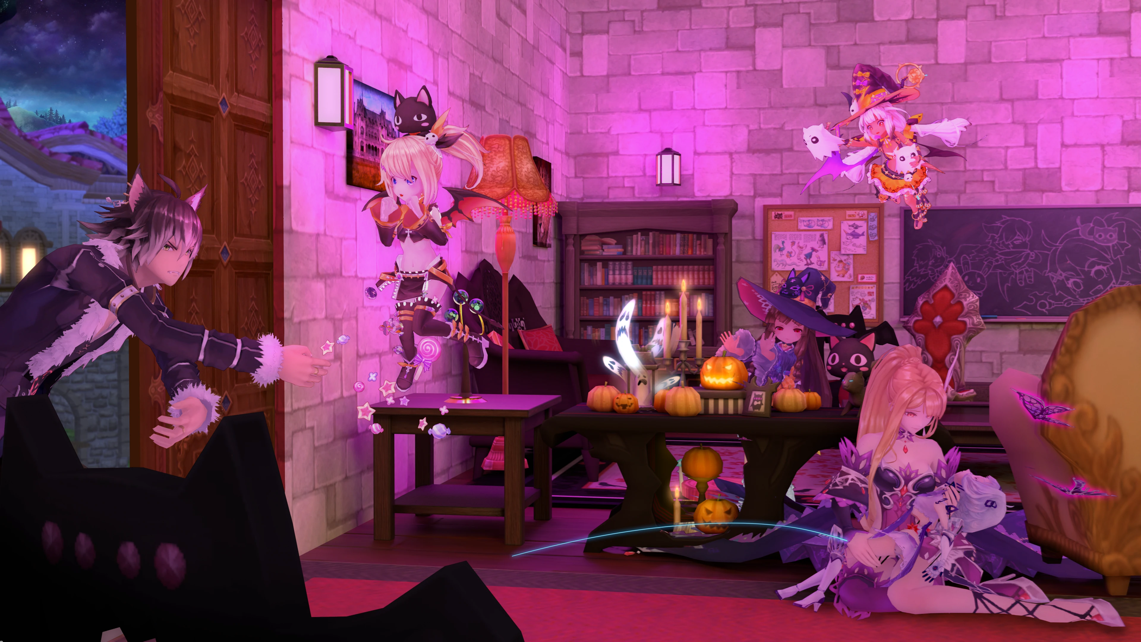 Envoys and Eidolons at a Halloween party in Azuria